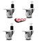 Service Caster 3'' Nylon Swivel 1-3/4'' Expanding Stem Caster Set Total Lock Brake, 4PK SCC-EXTTL20S314-NYS-134-4 - alternate 3